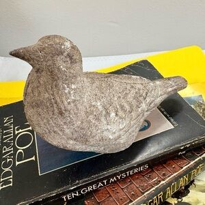 Bird Cast Iron Doorstop Figurine - Gray Beige